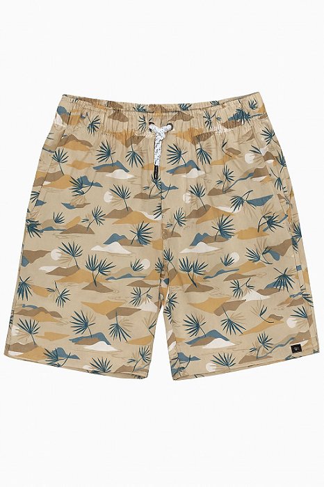 Bermuda Menino Praia Quiksilver Caramelo Coqueiros
