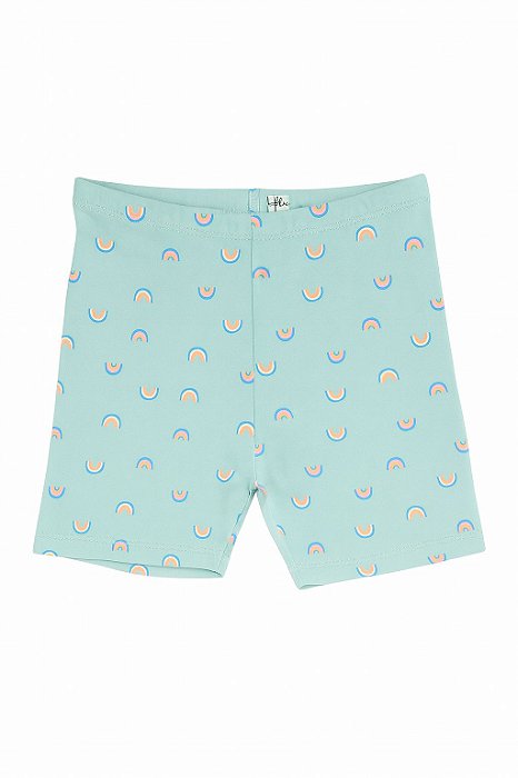 Shorts Infantil Menina Wonder Nation Verde Arco-Íris Importado