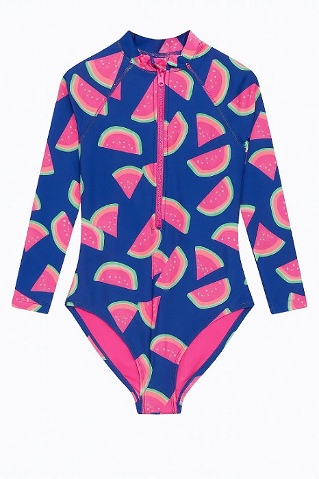 Maiô Infantil Menina Wonder Nation Azul Melancia Importado