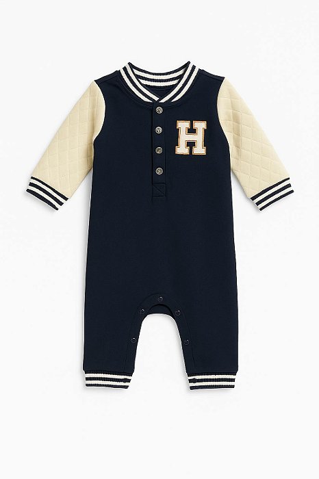 Macacão Menino Tommy Hilfiger Azul Marinho Forrado Fleece