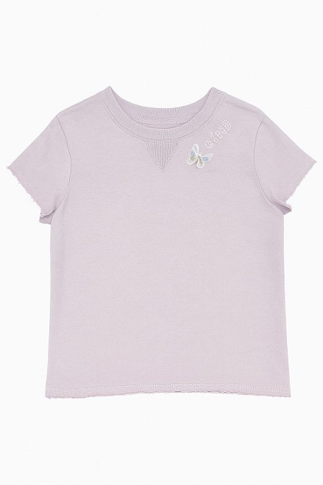 Camiseta Infantil Menina Oshkosh Moletinho Lilás Borboleta