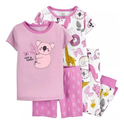 Pijama Infantil Menina 4 Peças Lilás Coala