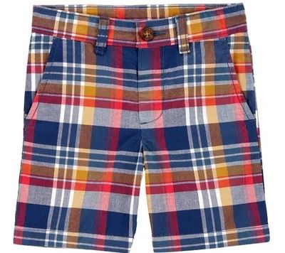 Bermuda Infantil Menino Carters Xadrez Azul Com Caramelo