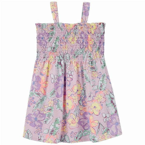 Vestido Infantil Menina Oshkosh Lilás com Flores