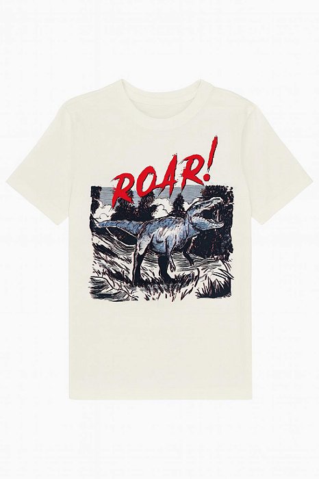 Camiseta Manga Curta Menino Oshkosh Branca Roar
