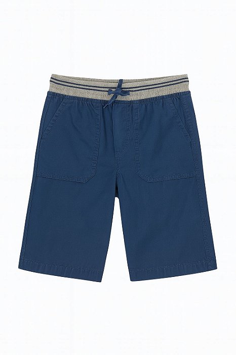 Bermuda Infantil Menino Carters Azul Marinho Cós Cinza Cordão