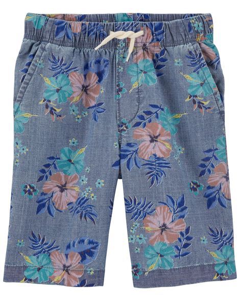 Bermuda Infantil Menino Oshkosk Azul Floral