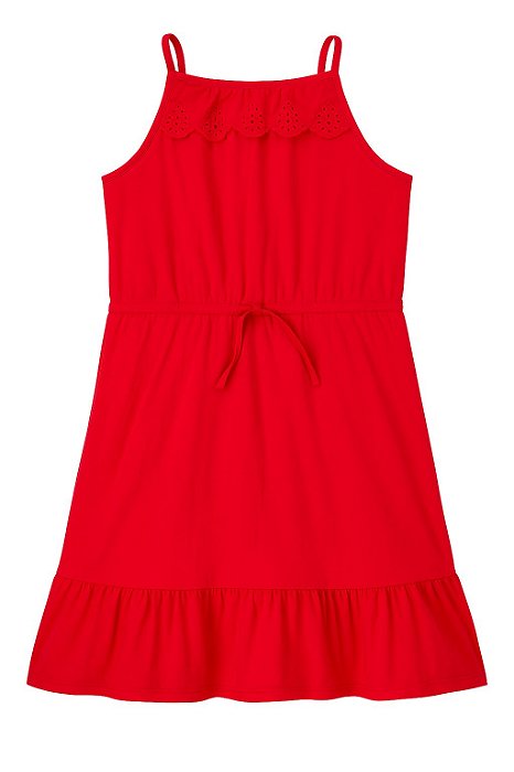 Vestido Infantil Menina Carters Vermelho Alça Com Renda