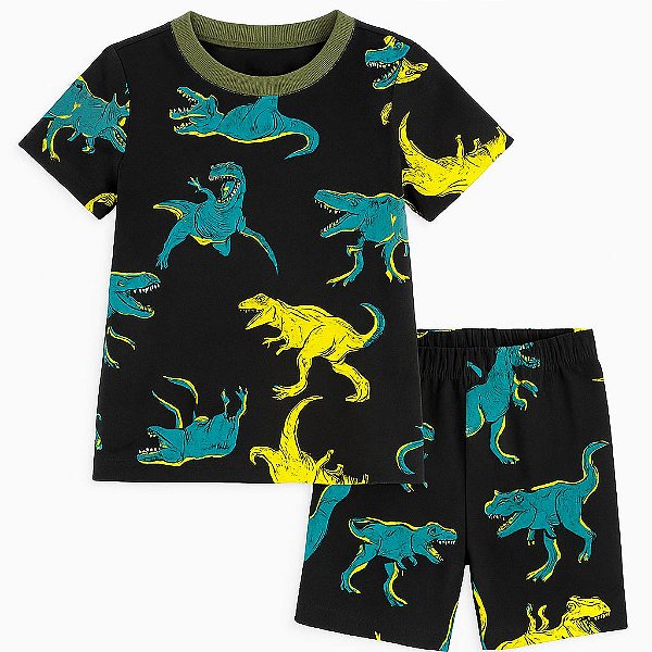 Pijama Infantil Menino Carters 2 Peças Chumbo Dinossauros