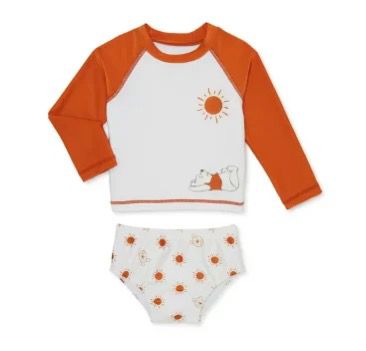 Camiseta de Praia com Fralda Reutilizável Disney Ursinho Pooh