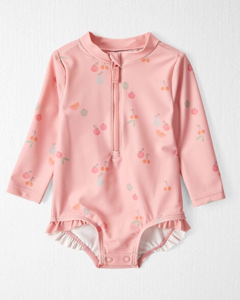 Maiô Infantil Little Planet - Rosê Frutas - Orgânico - Praia