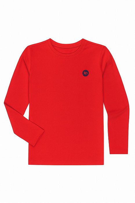 Camiseta Manga Longa Praia Maroot's - Proteção Solar - Vermelha