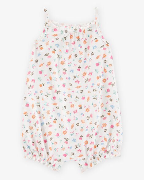 Romper Infantil Menina Carters Branco Flores