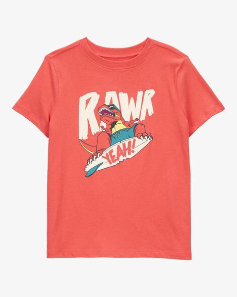 Camiseta Infantil Menino Carters Laranja Dino Rawr