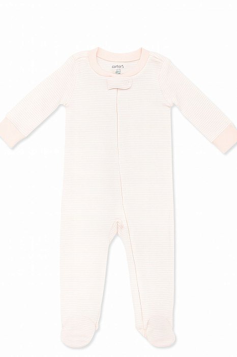 Macacão Infantil Menina Carters Algodão Rosa Listras