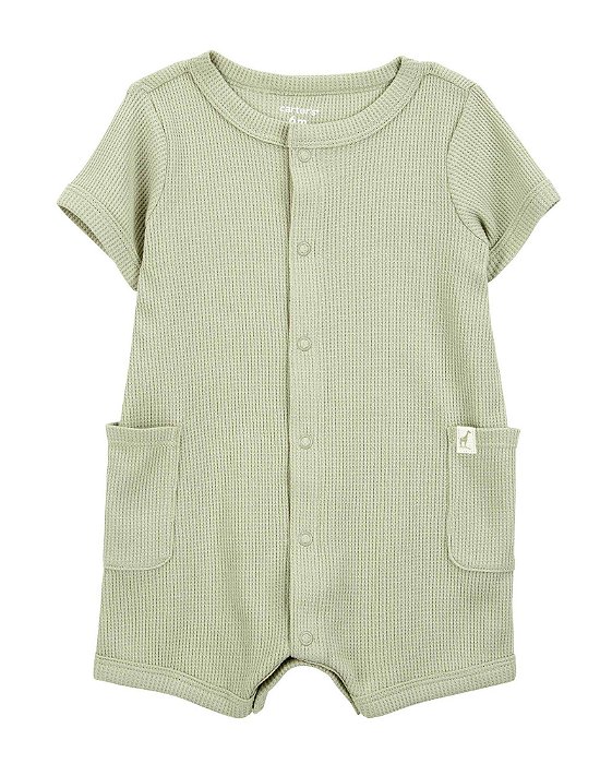 Romper Infantil Menino Carters Verde Canelado