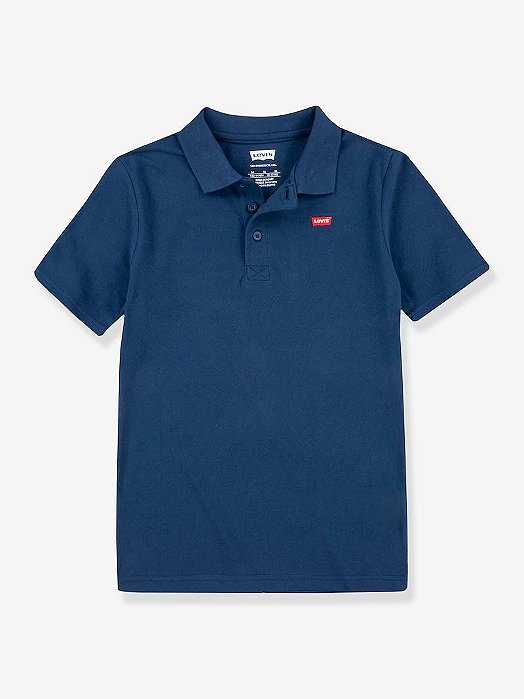 Camiseta Infantil Menino Levis Gola Polo Azul Marinho