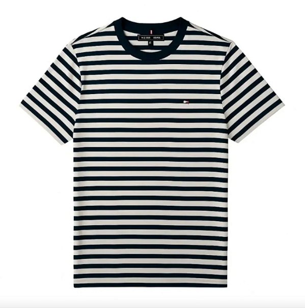 Camiseta Infantil Menino Tommy Hilfiger Manga Curta Listrada