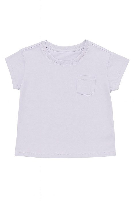 Camiseta Infantil Menina Carters Lilás Manga Curta Bolso