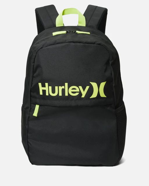 Mochila Preta Logo Neon Hurley