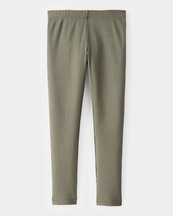 Calça Legging Canelada Carters Menina Verde Musgo