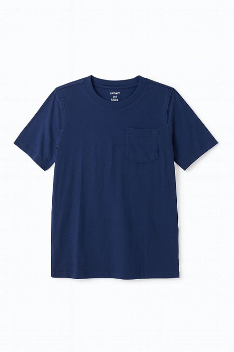 Camiseta Básica Azul Marinho Carters com Bolso