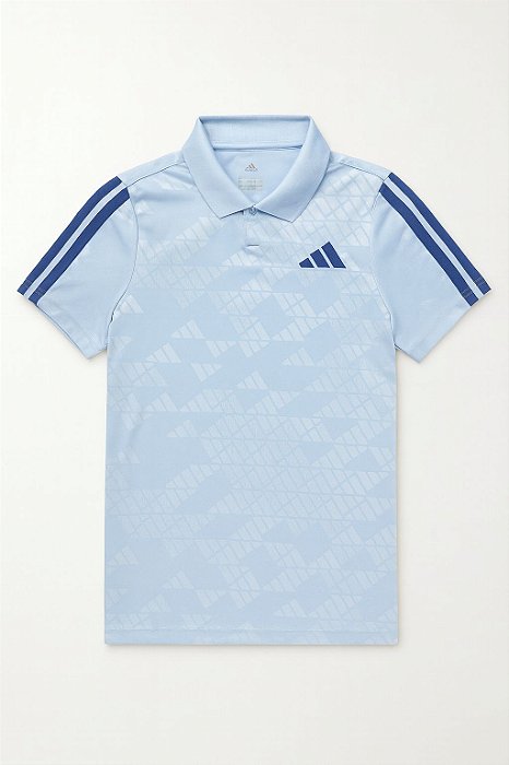 Camiseta Polo Azul Dry Fit Adidas Esporte