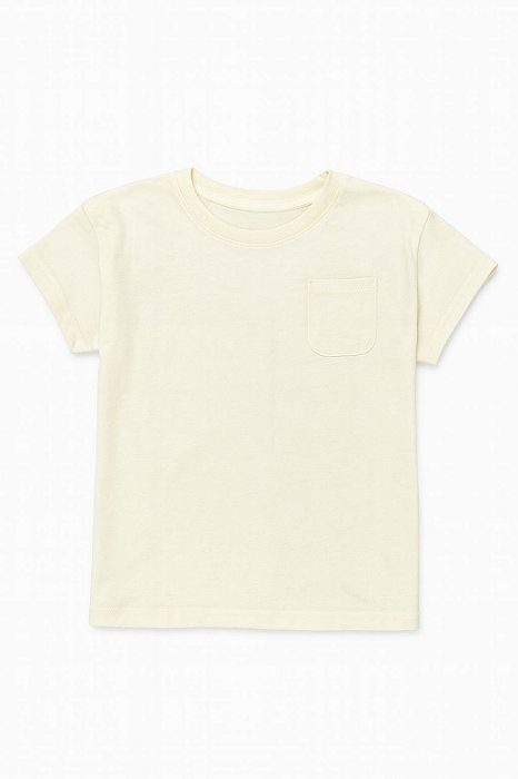 Camiseta Básica Infantil Menina Carters Off White com Bolso