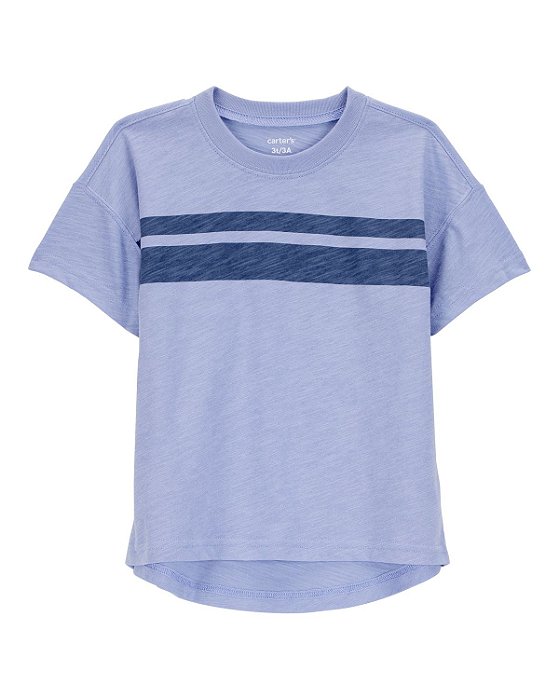 Camiseta Infantil Menino Carters Azul Listras