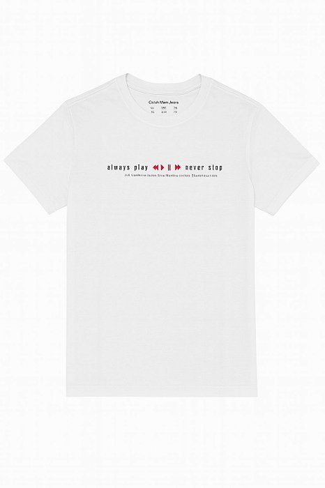 Camiseta Infantil Menino Calvin Klein Branca Always Play