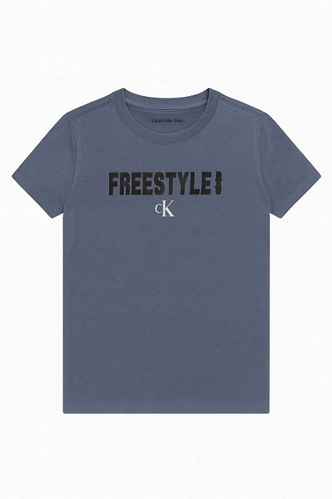 Camiseta Infantil Menino Calvin Klein Azul Marinho Freestyle