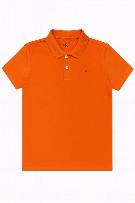 Camiseta Infantil Menino Reserva Gola Polo Laranja