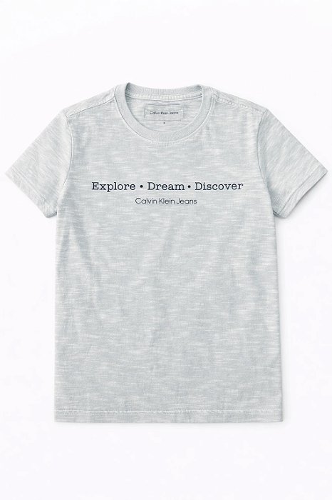 Camiseta Infantil Menino Calvin Klein Manga Curta Verde Explore