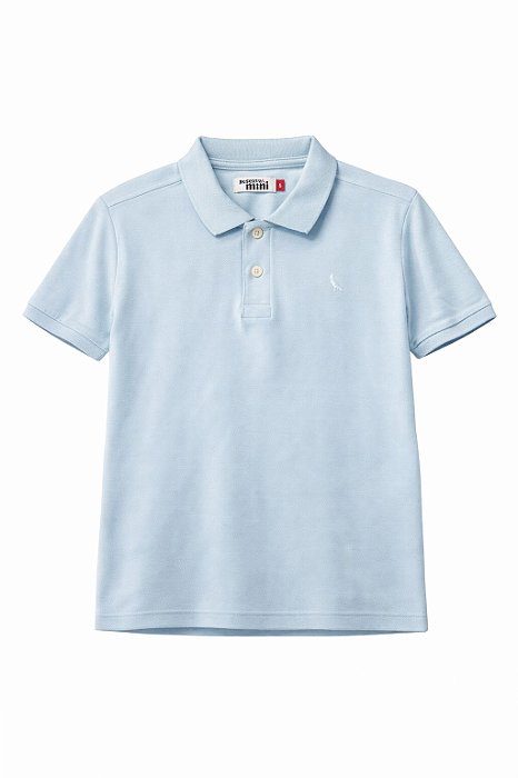 Camiseta Infantil Menino Reserva Gola Polo Azul Claro