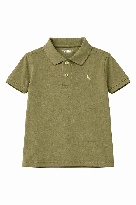 Camiseta Infantil Menino Reserva Gola Polo Verde com Bordado