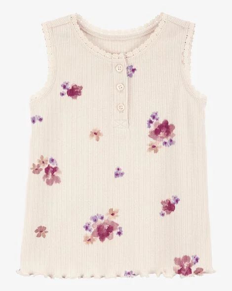 Regata Infantil Menina Oshkosh Renda Bege Com Flores Canelada