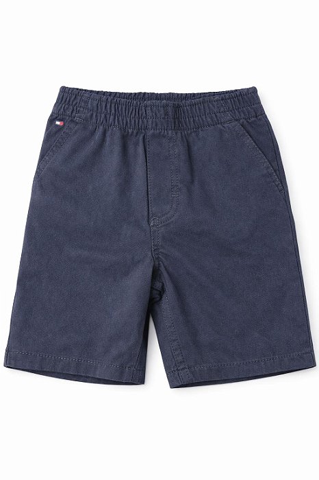 Bermuda Infantil Menino Tommy Hilfiger Azul Marinho Sarja