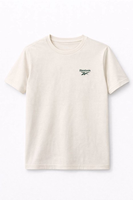 Camiseta Infantil Menino Reebok Manga Curta Bege