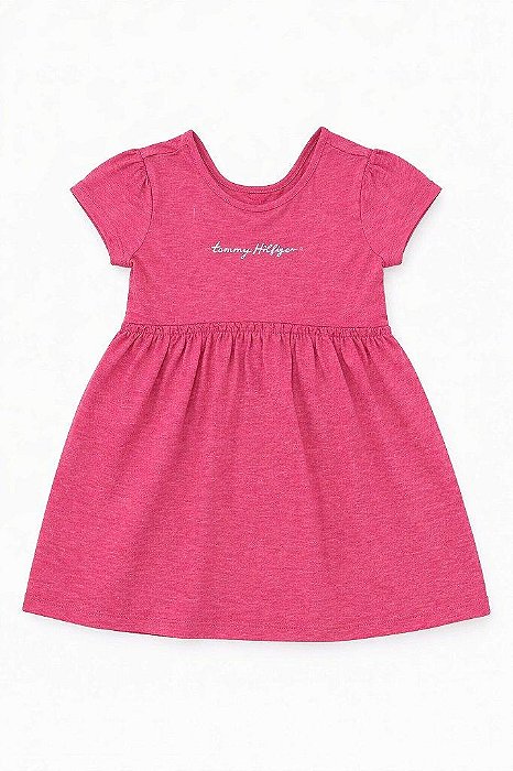 BATA INFANTIL MENINA TOMMY HILFIGER MANGA CURTA BORDÔ