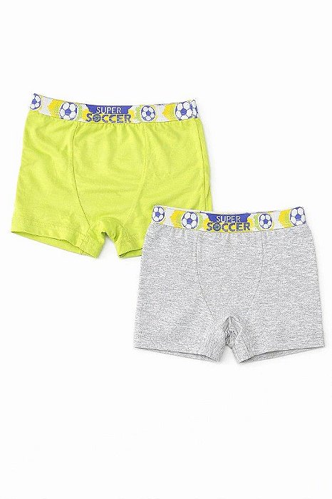 CUECA BOXER INFANTIL HAPPYJOY 2 PEÇAS