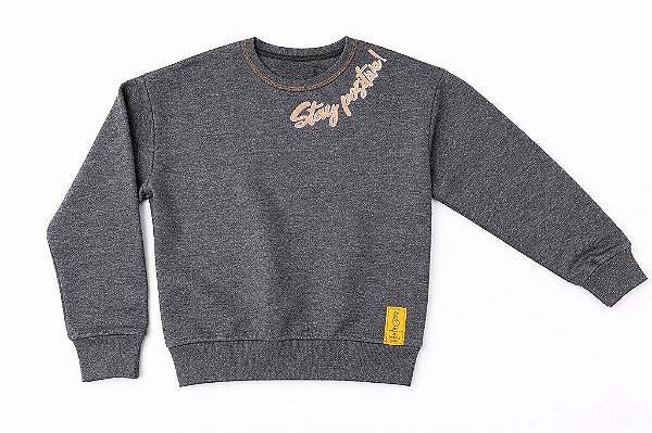 BLUSA INFANTIL MENINA ELIAN CINZA STAY POSITIVE