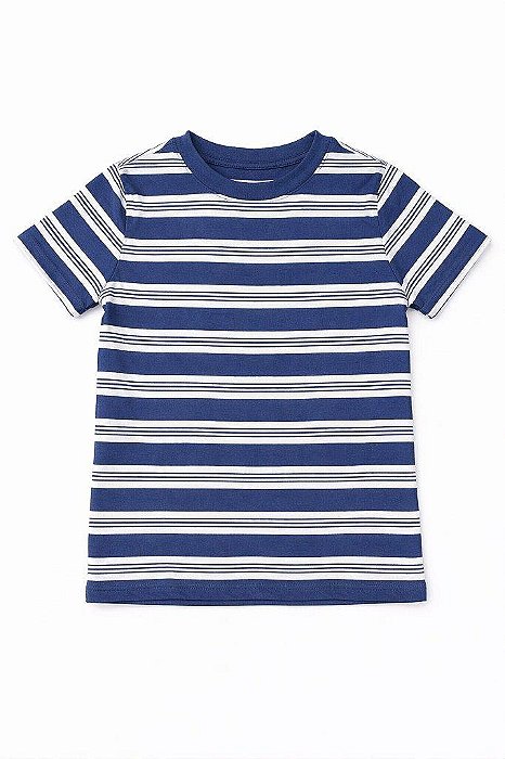 CAMISETA INFANTIL MENINO STITCH STONE AZUL LISTRAS
