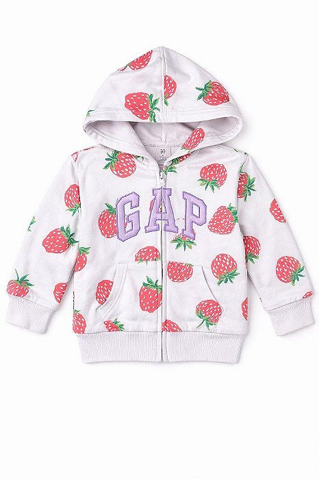 JAQUETA INFANTIL MENINA GAP LILÁS MORANGO