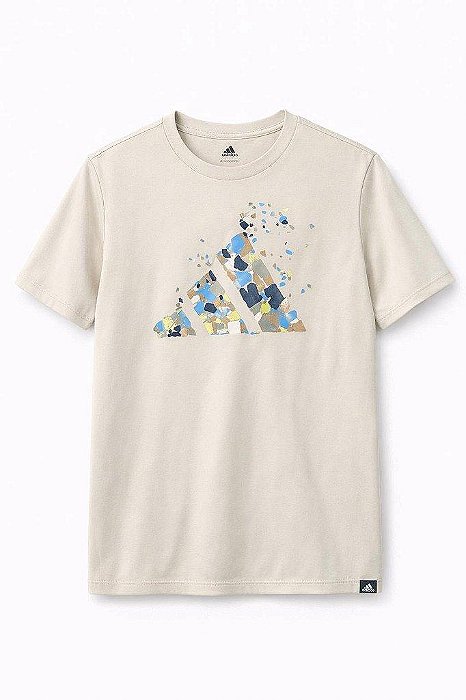 CAMISETA INFANTIL MENINO ADIDAS DRY FIT BEGE
