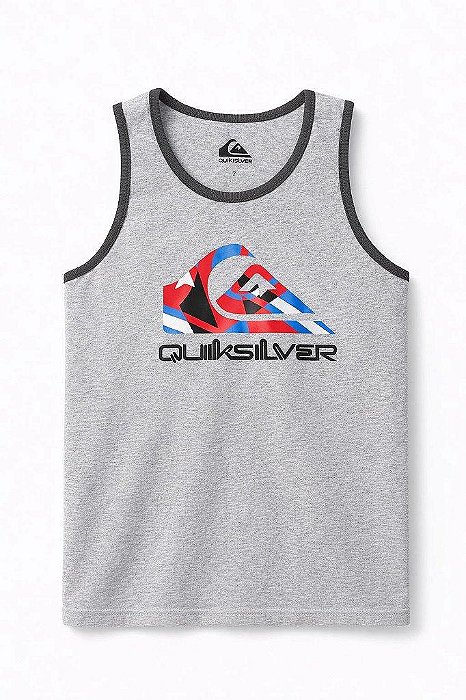 REGATA INFANTIL MENINO QUIKSILVER CINZA ALGODÃO