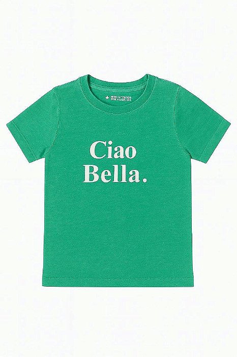 CAMISETA INFANTIL MENINO SERGIOK MANGA CURTA VERDE CIAO BELLA