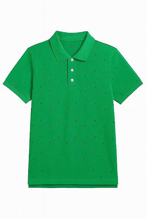 CAMISETA INFANTIL MENINO ELLUS GOLA POLO VERDE