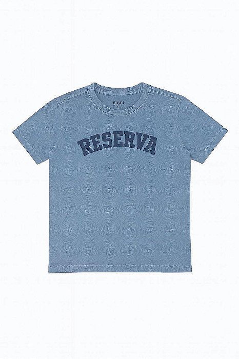 CAMISETA INFANTIL MENINO RESERVA AZUL MANGA CURTA LOGO CENTRAL