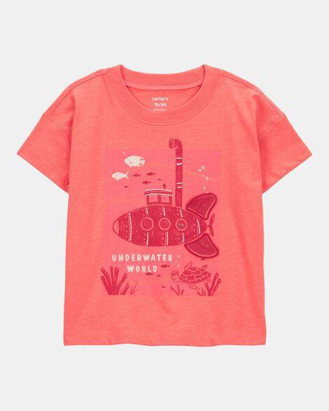 CAMISETA INFANTIL MENINO CARTERS LARANJA SUBMARINO