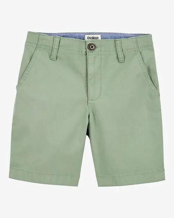 BERMUDA INFANTIL MENINO OSHKOSH VERDE BOTÃO SARJA